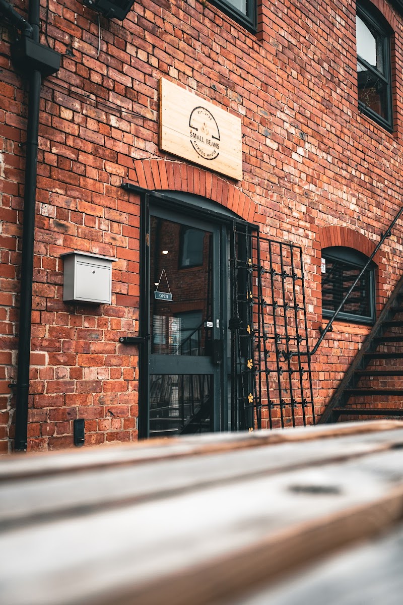 Exterior of The Burlam Bear café with a brick facade in Middlesbrough